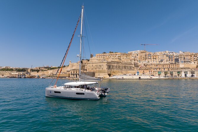 8-Hour Catamaran Charter from Valletta, Malta - Swimming at Malta’s clear bays