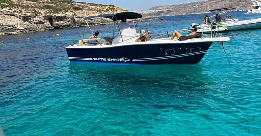 Cirkewwa/Mgarr: Blue and Crystal Lagoon Private Boat Charter - Swimming at Crystal Lagoon