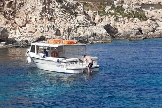 Comino and Gozo Private Boat Tour : Julie Pearl Boat - Santa Maria Bay for a quieter swim