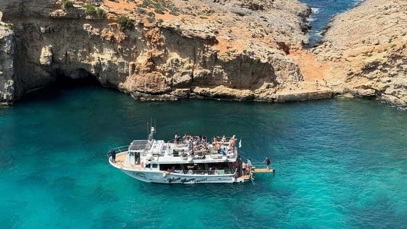 Comino Blue Lagoon & Crystal Lagoon - 3 Bay Cruise - From Bluewaves Watersports to Crystal Lagoon