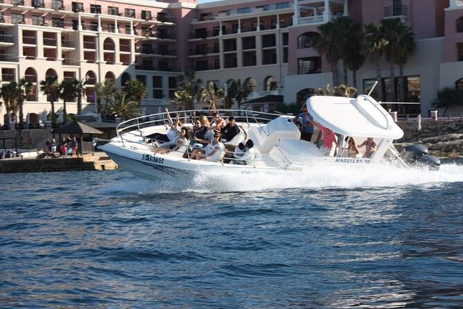 Comino, The Blue Lagoon & Caves Powerboat from St Julian's - Santa Maria caves from the sea