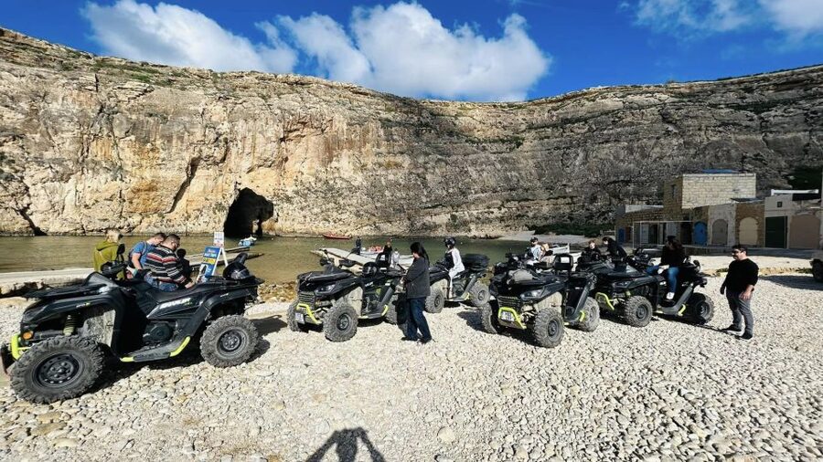 From Malta: Blue Lagoon and Gozo Tour w/Quads and Dinner - Crossing to Gozo and getting set up for the quads