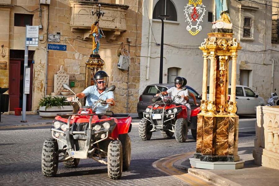 From Malta: Full-Day Gozo Quad Tour with Lunch and Boat Ride - From Malta to Gozo by powerboat