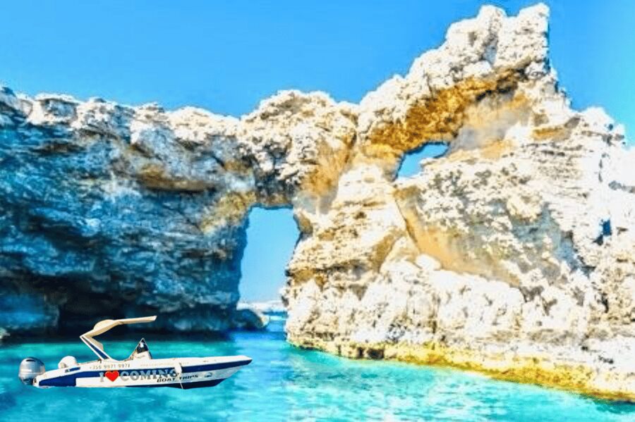 From Malta/Gozo: Comino & Crystal Lagoon Private Boat Trip - Blue Lagoon, beautiful but often crowded