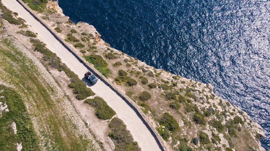 From Malta: Self-Driving E-Jeep Guided Tour in Gozo - From Malta to Gozo: an early start and a boat crossing