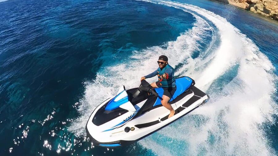 From Mellieħa: Comino, Blue Lagoon, and Gozo Jet Ski Tour - Blue Lagoon and Crystal Lagoon from the water