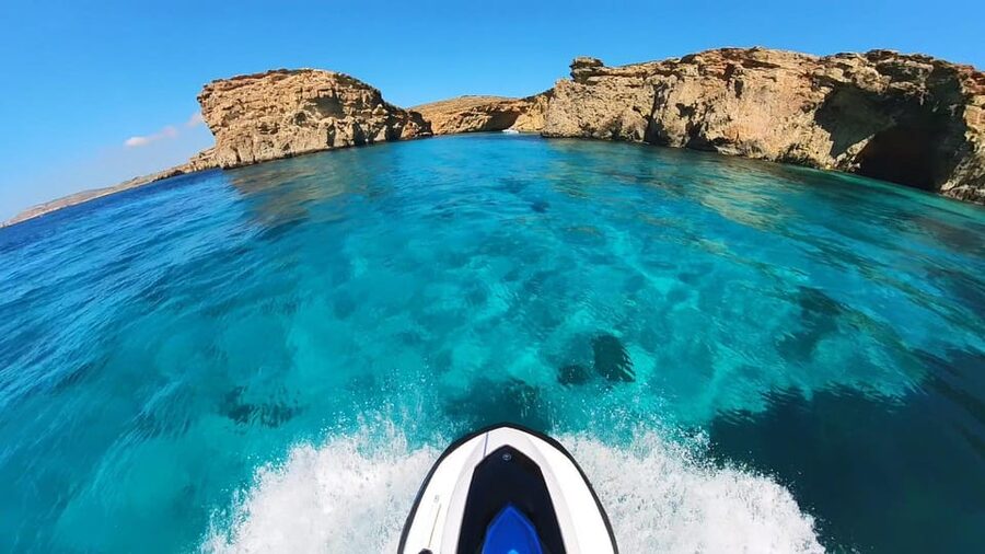 From Mellieħa: Comino, Blue Lagoon, and Gozo Jet Ski Tour - How the one-hour schedule feels