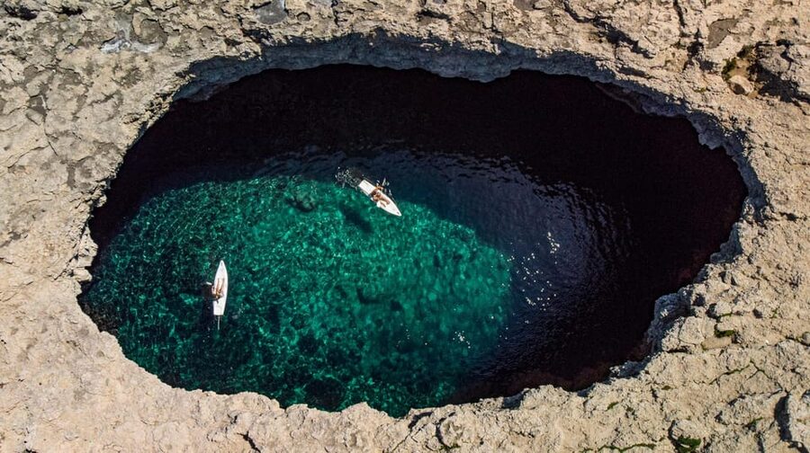 From Mellieħa: Coral Lagoon Kayak Rental - Entering the Coral Lagoon Cave