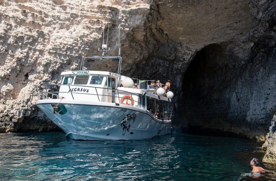 From Mellieha: Three Bay Cruise including the Blue Lagoon - What the Pegasus is like onboard