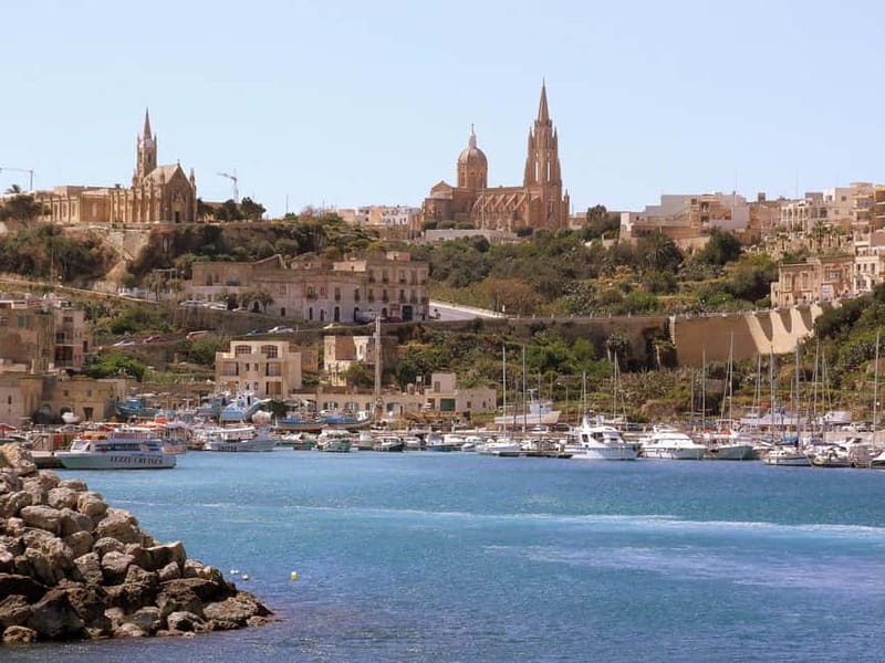 From Sliema/Bugibba: Best of Gozo & Comino Catamaran Tour VT - The 20-minute ride from Mgarr to Victoria