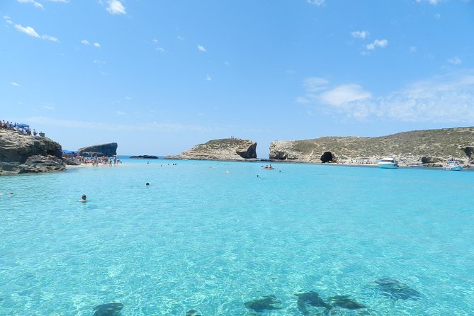 From Sliema: Malta Cruise to Blue Lagoon, Crystal Lagoon & Caves - From Sliema to Comino by coastal cruise