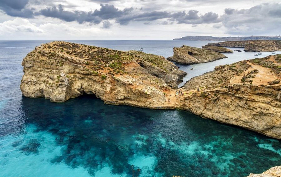 From St. Julian's: Comino and Blue Lagoon Trip by Speedboat - Sea caves on the return journey