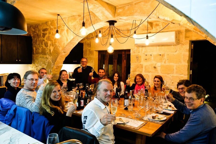 Gozo: Wine Tasting and Paired Dinner Experience - Inside Maldonado Bistro’s historic vault