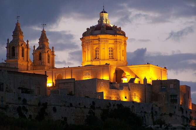 Guided Night Tour of Valletta Waterfront, Mdina and Rabat - Valletta’s fortifications from the coach