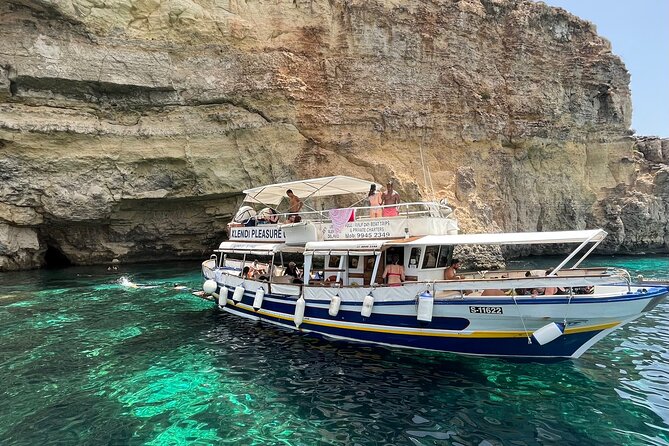 Half day Cruise - Comino, Gozo, Blue & Crystal Lagoon, and Caves - Blue Lagoon: beautiful, famous, and crowded