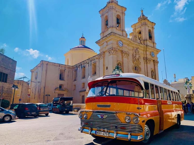 Malta: 5 hr Vintage Bus Tour - Mdina & Blue Grotto inc. food - Siġġiewi and the taste of Malta