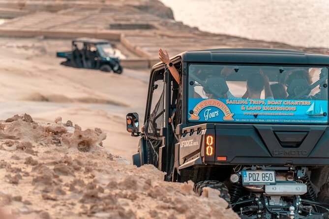 Malta: Gozo Full Day Buggy Tour with lunch and Comino Stop - Sanap Cliffs and Xewkija Church from the road