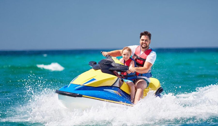 Malta: Jet Ski Rental - Riding over the water at St George’s Bay