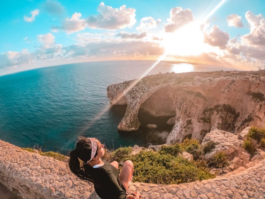Malta: Marsaxlokk, Blue Grotto, and Qrendi Guided Tour - The Blue Grotto from the cliffs and the water