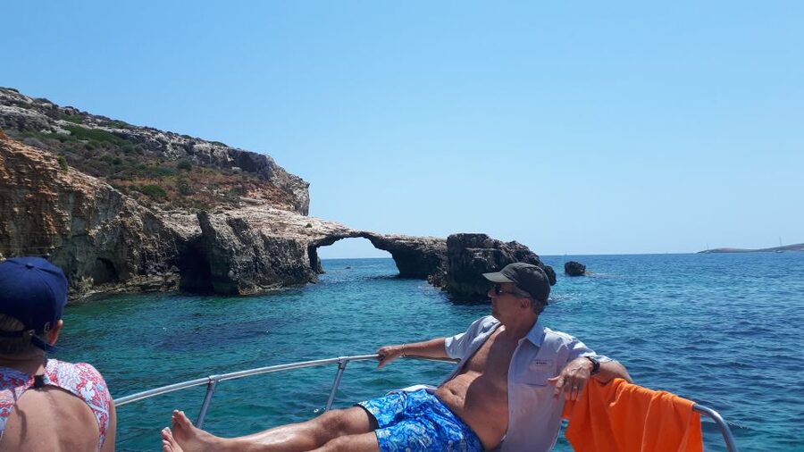 Malta: Private Sunset Boat Trip to Comino and Blue Lagoon - Gozo and Comino from the water