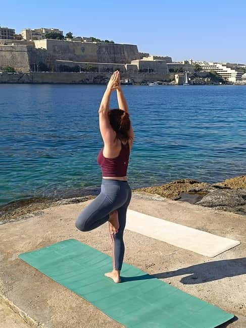 Malta: Private Yoga class close the Sea - The opening minutes: centering beside the water