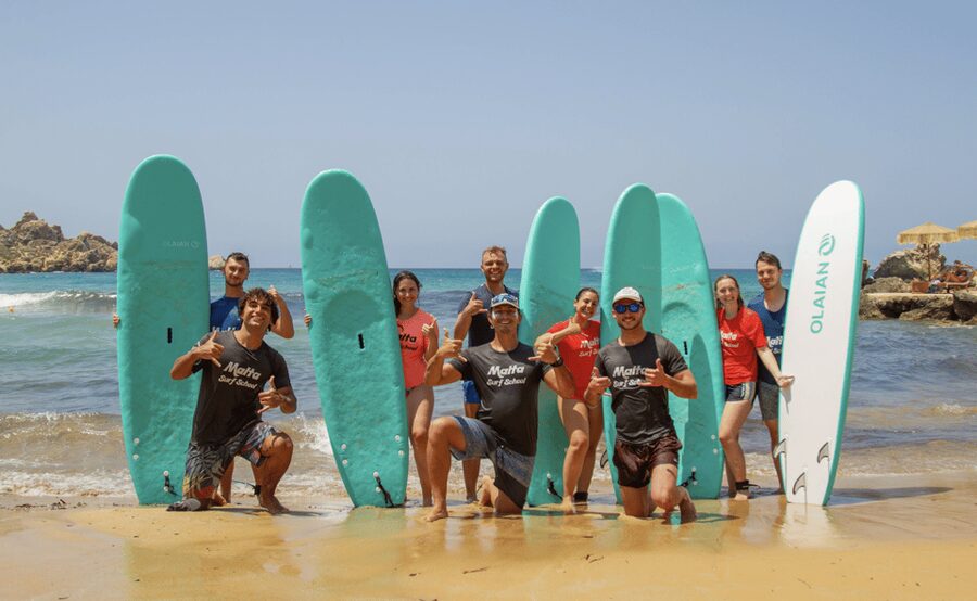 Malta Surf School, Beginner Surf Lessons - What happens on the beach before you touch the water