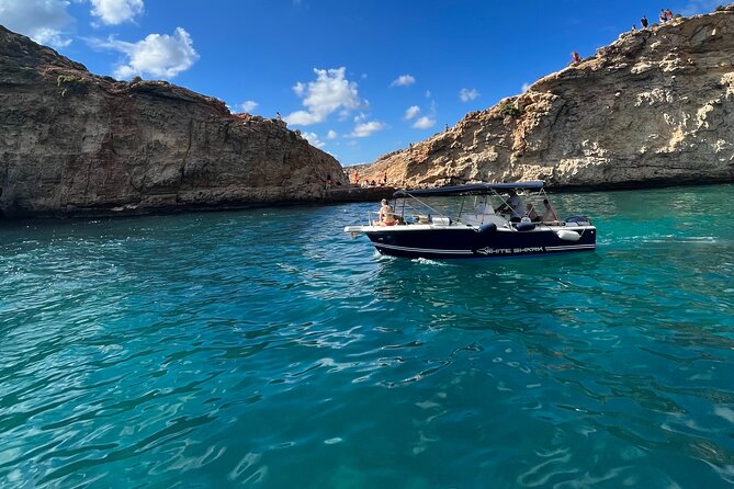 Private Boat Charter Blue Lagoon Crystal Lagoon and Comino - Crystal Lagoon and its cave-filled snorkeling stop