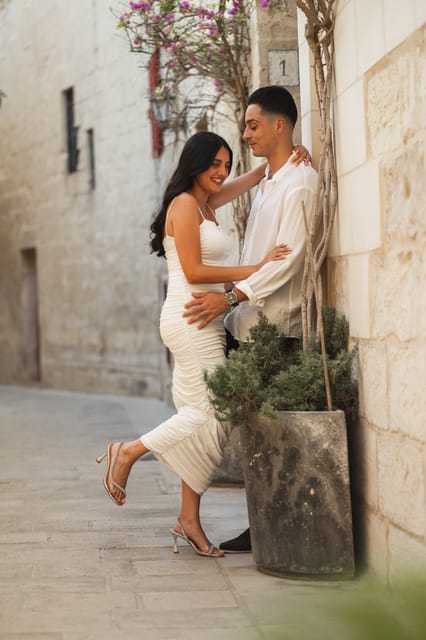 Private Couples Photoshoot in Malta - Getting comfortable in front of the camera