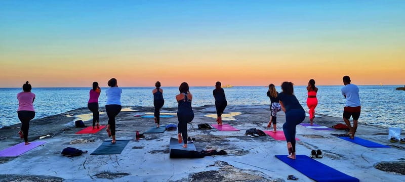 Sliema: Beach Yoga Class with Swimming - The swim after yoga