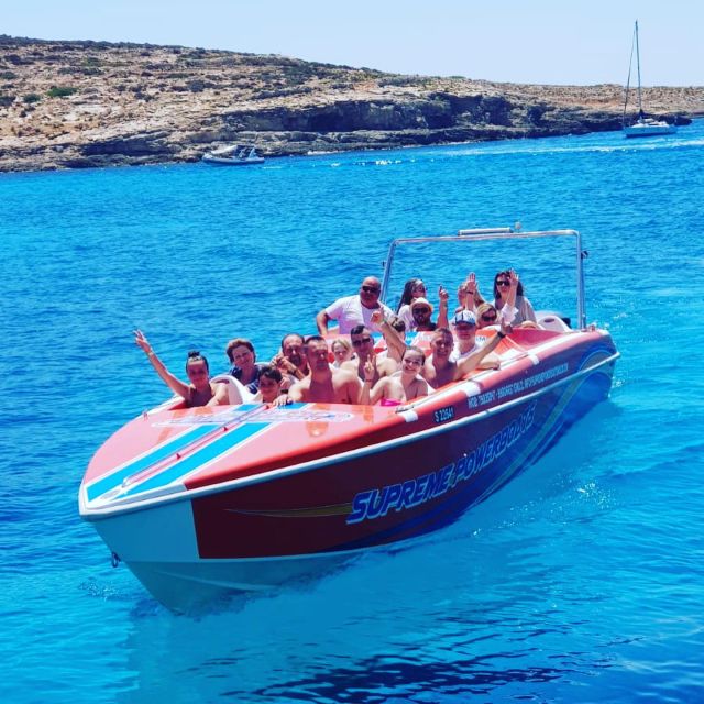 Sliema: Powerboat Trip to Gozo with Caves and Island Stop - A fast start from Sliema