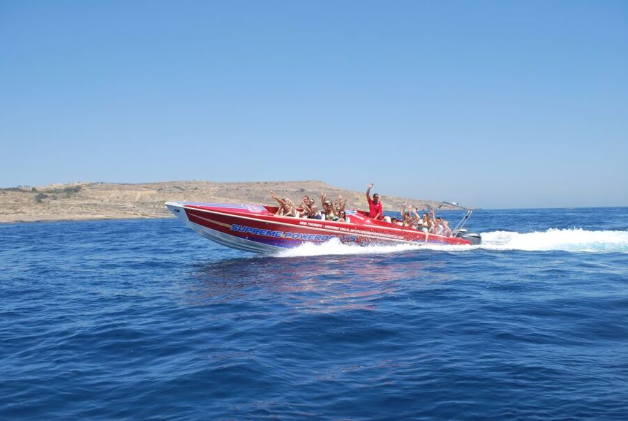 Sliema: Powerboat Trip to Gozo with Caves and Island Stop - The ride with skipper Baso