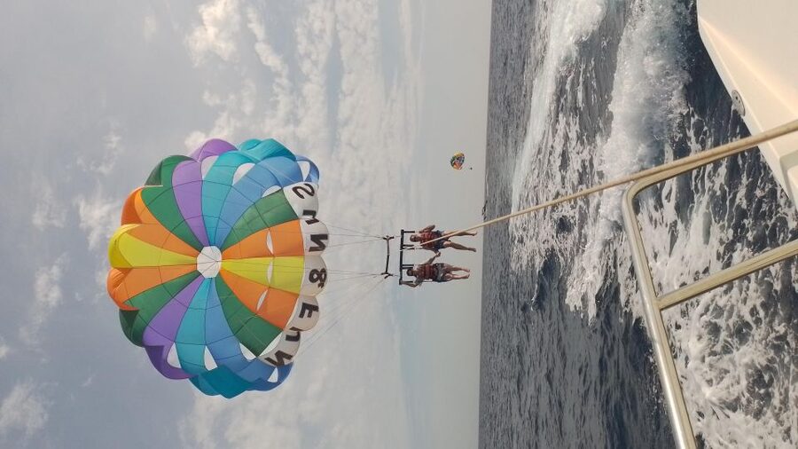 St. Julian's: Malta Parasailing Adventure with Photos - Getting into the harness and taking off