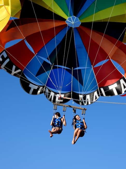 St. Julians: Go & Fun Parasailing with Free Photos & Videos - Taking off from Spinola Bay
