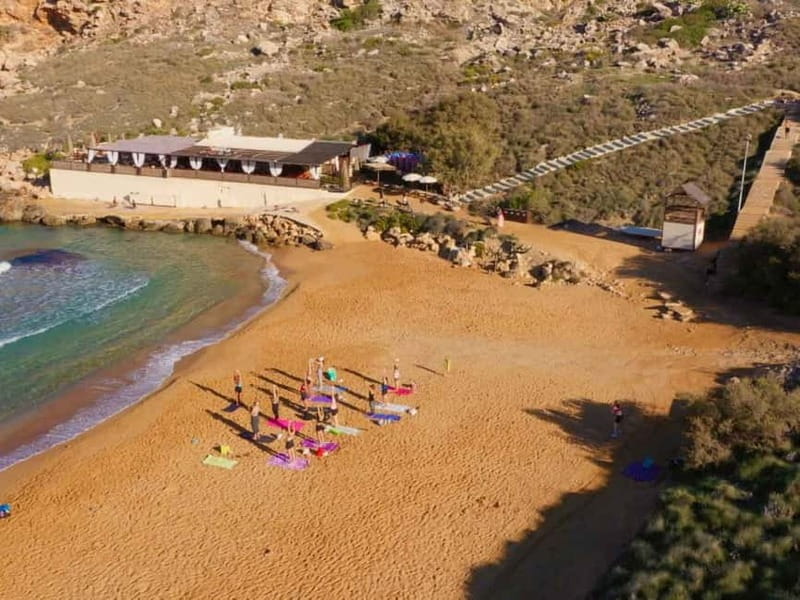 Sunday: Ghajn Tuffieha (Riviera) Beach Yoga Class - The beach setting is part of the experience