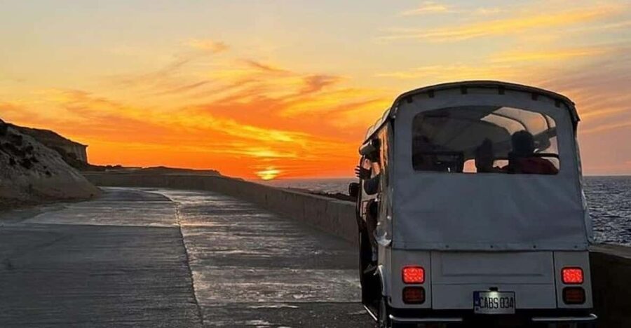 Sunset Tuk Tuk Tour in Gozo & Blue Lagoon (Comino) - Comino caves before the Blue Lagoon