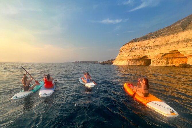 SUP Sunset Paddling to Ta Marija Caves - Learning to stay upright before leaving shore
