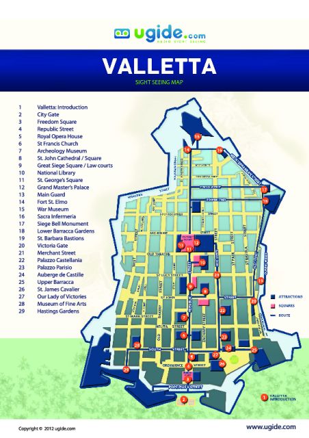 Valletta: Self-Guided Audio Tour, Map and Directions - From Fort Saint Elmo to the waterfront defenses