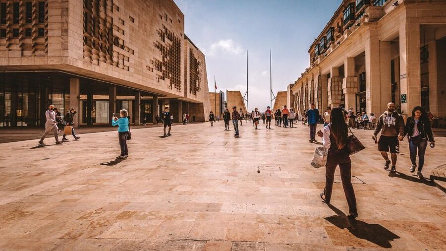 Valletta: Self-Guided Historical Walking Tour (Audio Guide) - Republic Square and the new face of Valletta