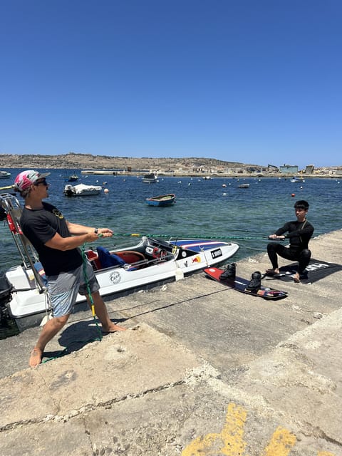 Wakeboarding Adventure in Malta: Learn to Ride - Getting fitted with the wakeboard and wetsuit